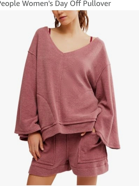 Free People Sweaters - Free People Day Off Pullover Pink Size Large NWT